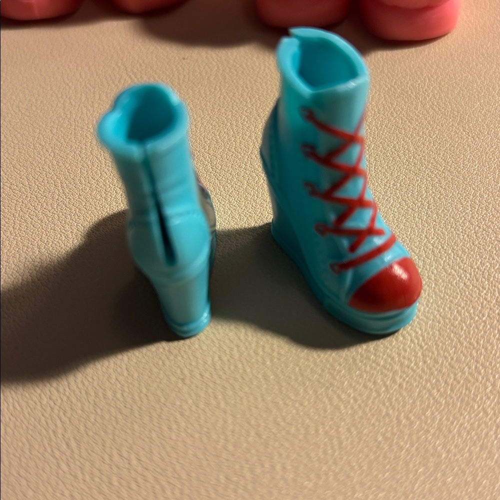 Set of Rainbow High Doll Shoes in Black, Blue, and Pink - Picture 3 of 4